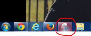Snipping Tool Pinned to Taskbar