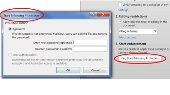 MS Word Enable Protection
